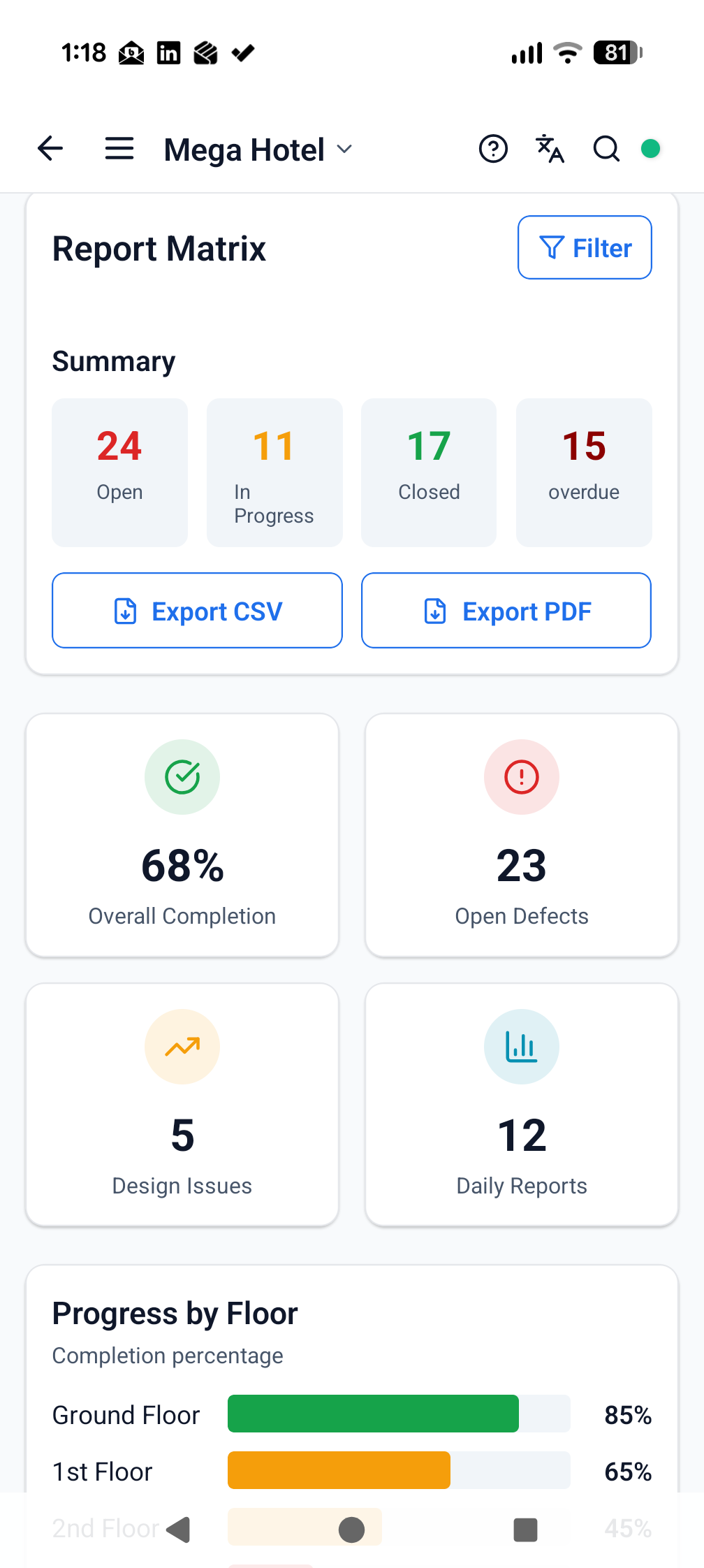 Reporting in ProTrac CMS